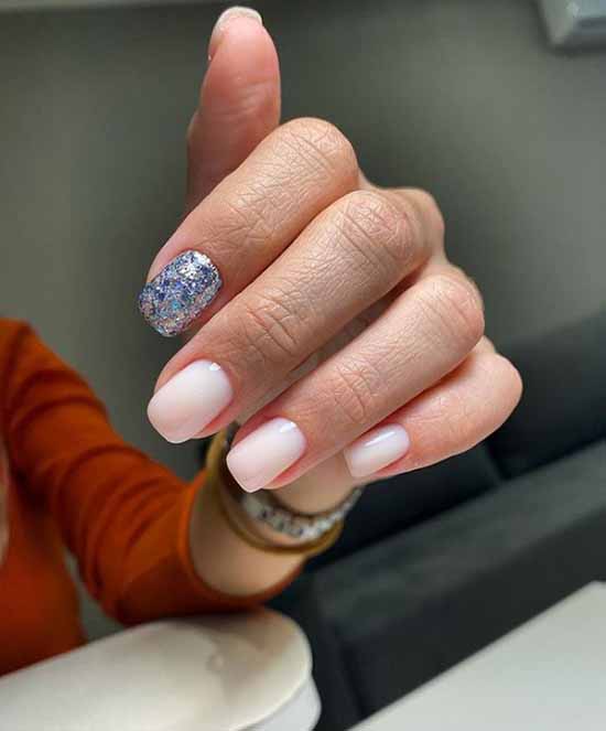 Silver nail design: 105 ideas in the photo with new manicure