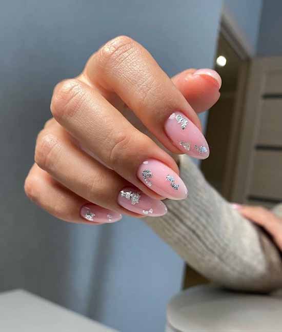 Silver nail design: 105 ideas in the photo with new manicure