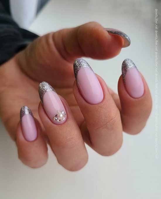 Silver nail design: 105 ideas in the photo with new manicure