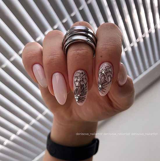 Silver nail design: 105 ideas in the photo with new manicure