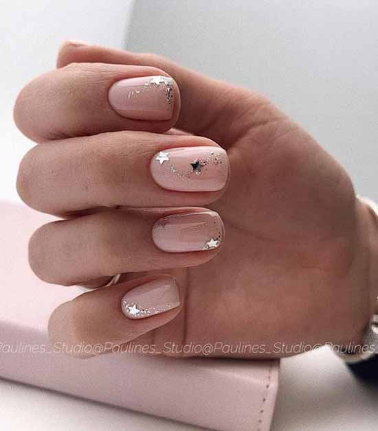 Silver nail design: 105 ideas in the photo with new manicure