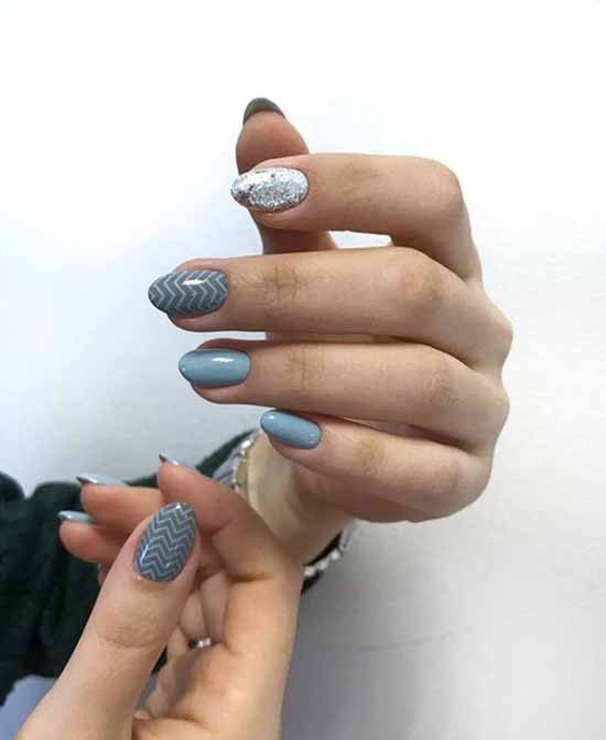 Silver nail design: 105 ideas in the photo with new manicure