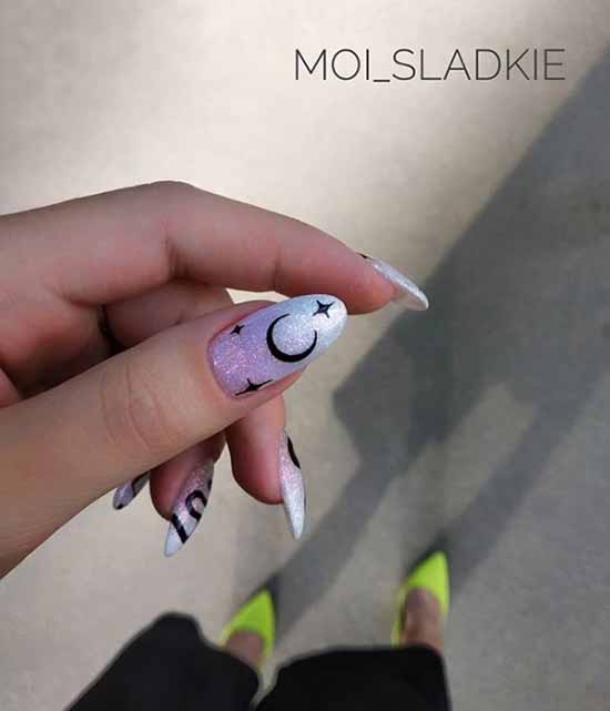 Silver nail design: 105 ideas in the photo with new manicure