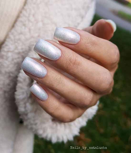 Silver nail design: 105 ideas in the photo with new manicure