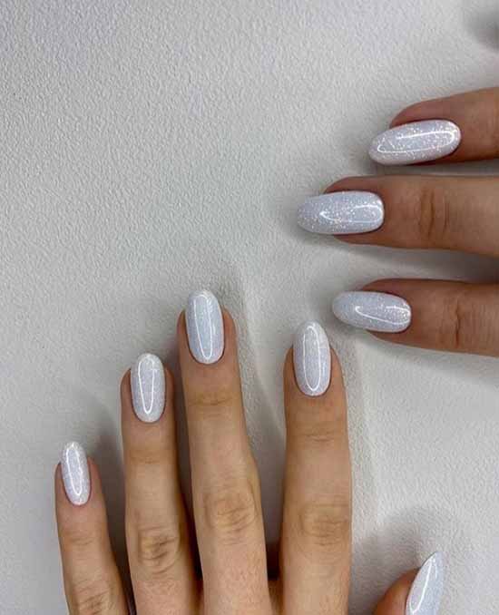 Silver nail design: 105 ideas in the photo with new manicure