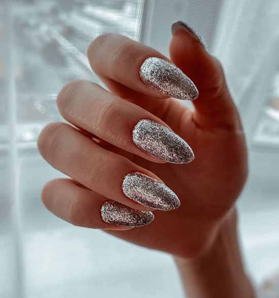 Silver nail design: 105 ideas in the photo with new manicure