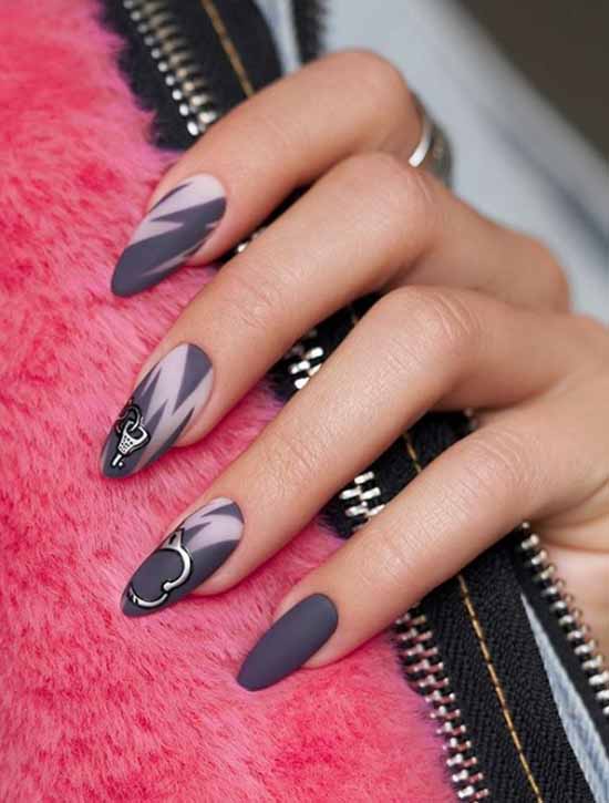 Silver nail design: 105 ideas in the photo with new manicure