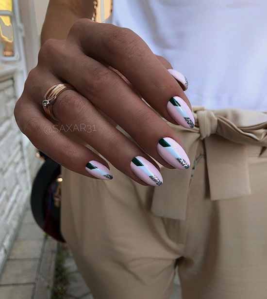 Silver nail design: 105 ideas in the photo with new manicure