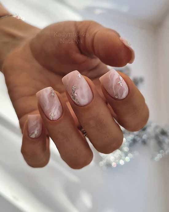 Silver nail design: 105 ideas in the photo with new manicure