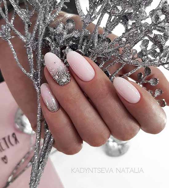 Silver nail design: 105 ideas in the photo with new manicure