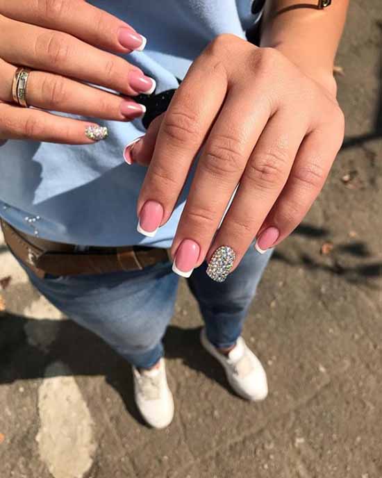 Silver nail design: 105 ideas in the photo with new manicure