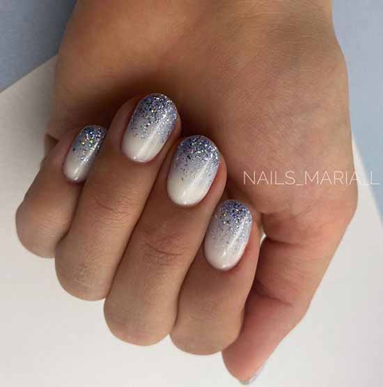 Silver nail design: 105 ideas in the photo with new manicure