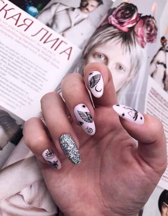 Silver nail design: 105 ideas in the photo with new manicure