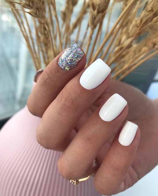 White manicure winter