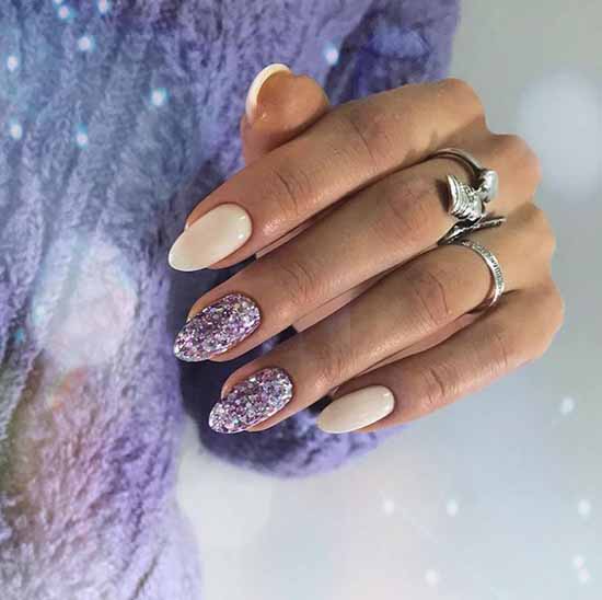 Milk manicure winter