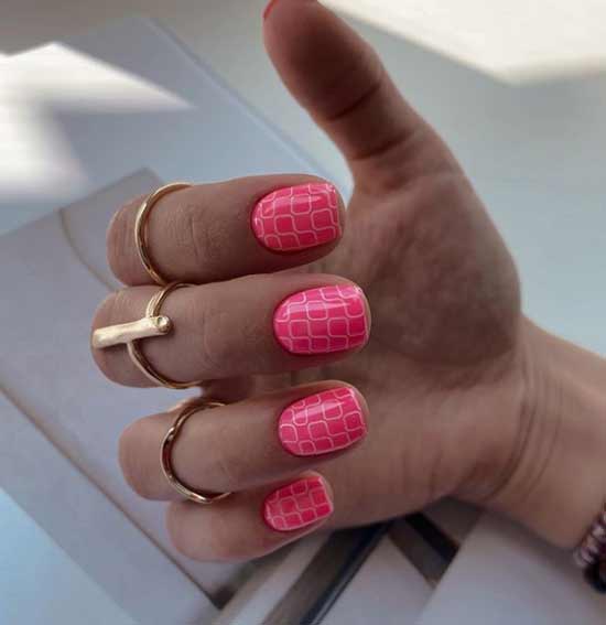 Stamping red manicure