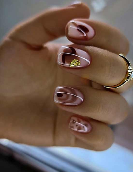 Delicate manicure short length