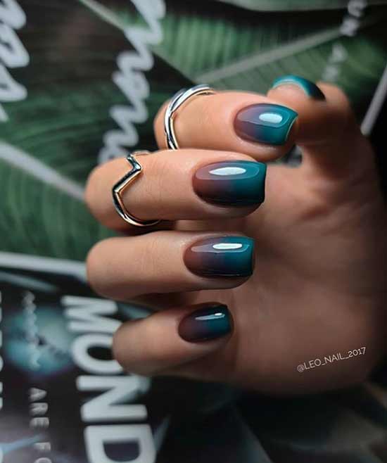 Stylish gradient manicure for short nails