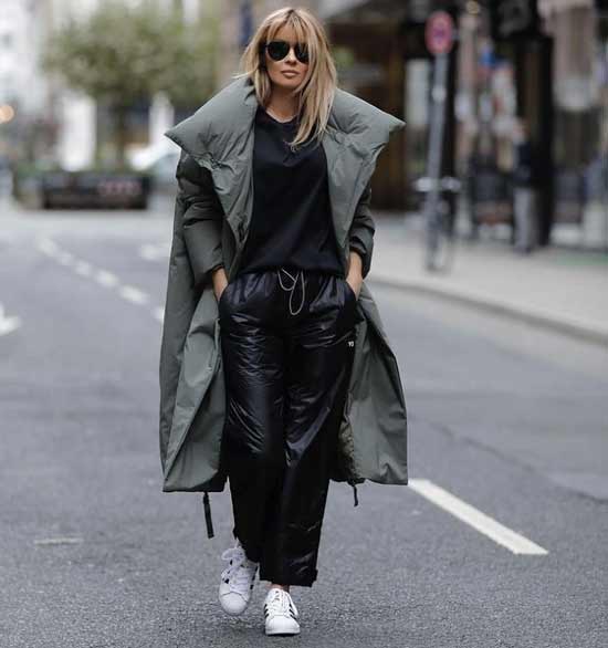 What to wear with leather joggers