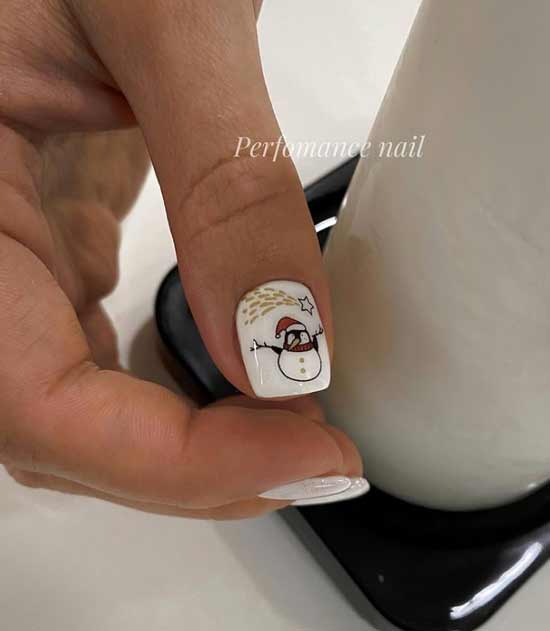 Snowman on one nail