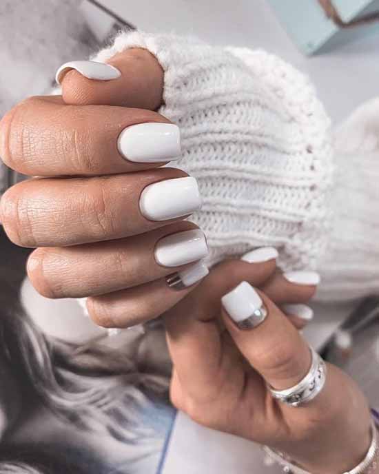 Manucure avec un design sur un ongle: nouveaux articles sur la photo