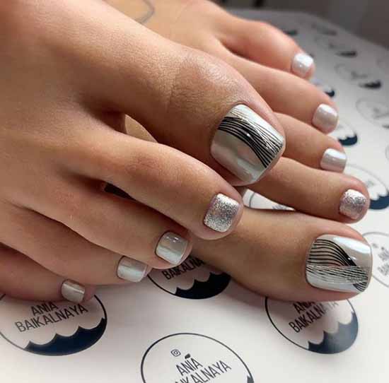 Pedicure 2021: colors, designs, stylish new items in the photo