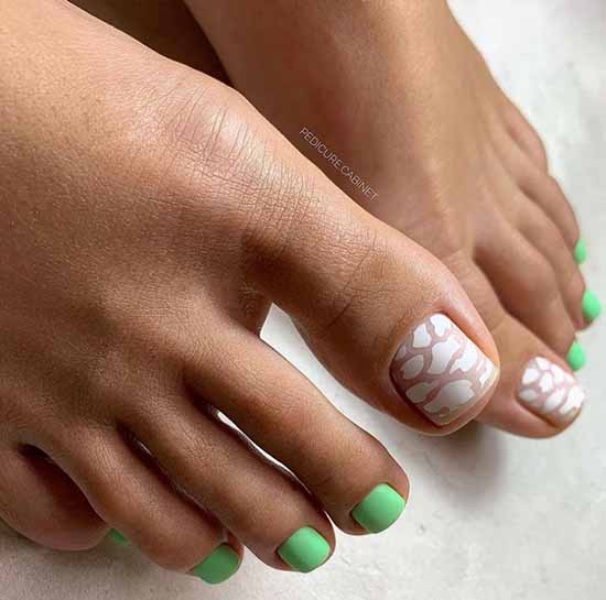 Mint colored pedicure