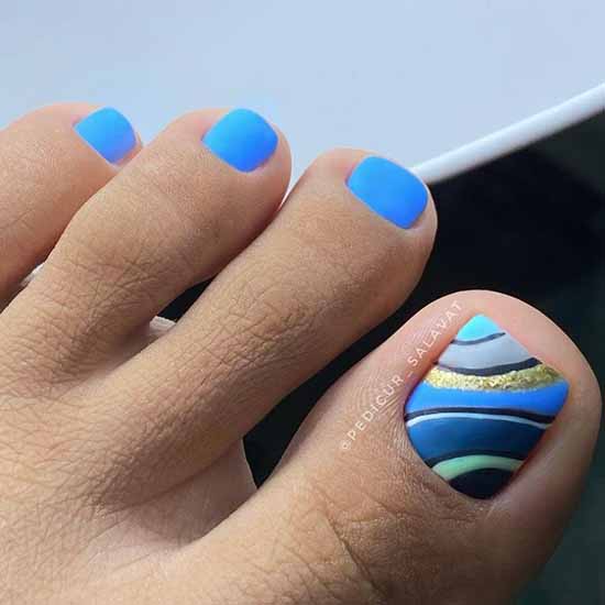 Blue pedicure