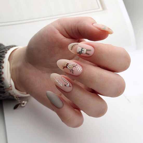 Manucure nude d'hiver 2021: photos des meilleurs designs d'ongles