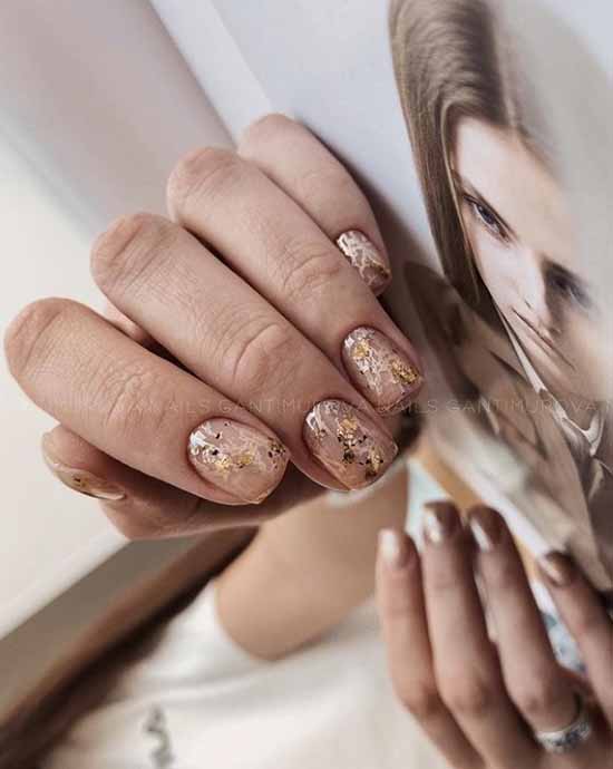 Manucure nude d'hiver 2021: photos des meilleurs designs d'ongles