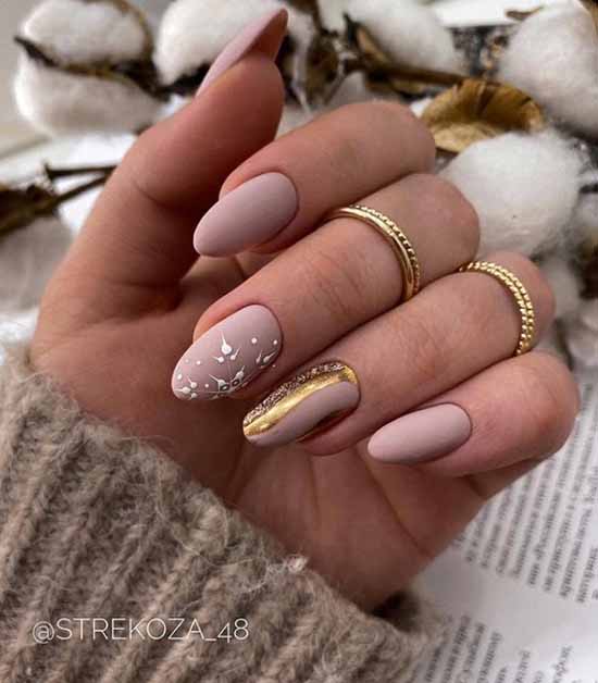 Manucure nude d'hiver 2021: photos des meilleurs designs d'ongles