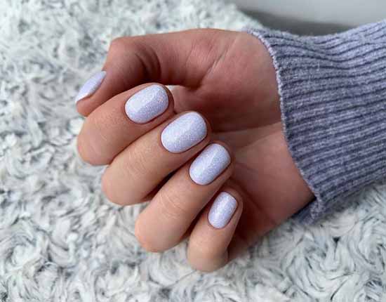 White glitter manicure: beautiful design in the photo, review