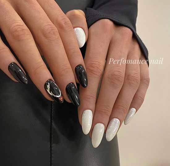 White glitter manicure: beautiful design in the photo, review