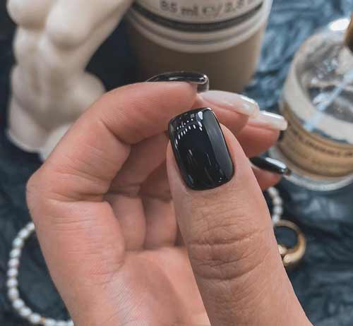 Black + milk manicure