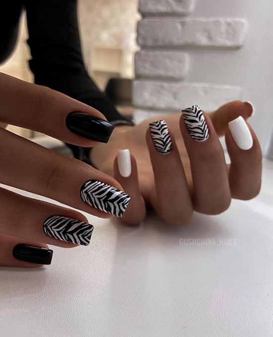 Black manicure 2021: photo, original design