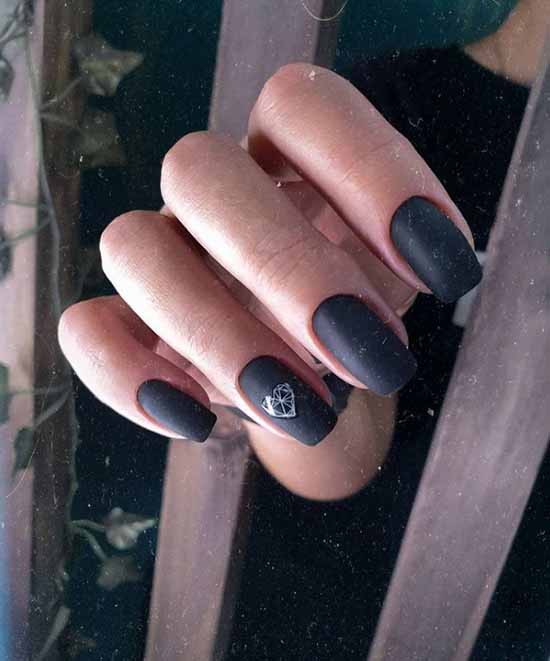 Black manicure 2021: photo, original design