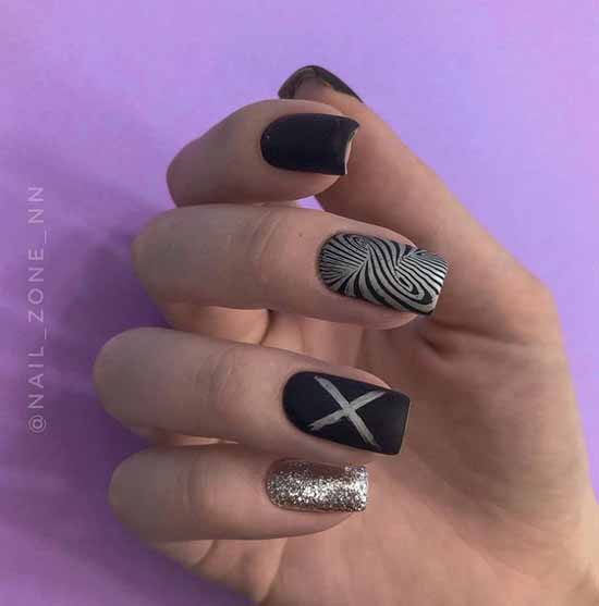 Beautiful black nail art