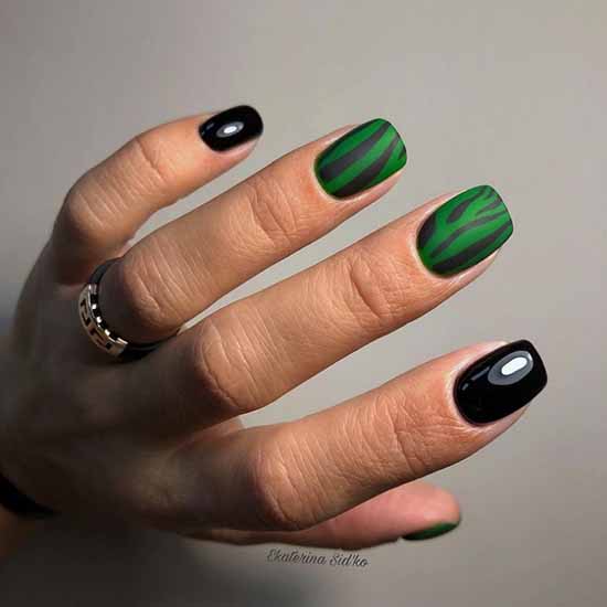 Black manicure 2021: photo, original design