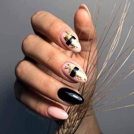 Black manicure 2021: photo, original design