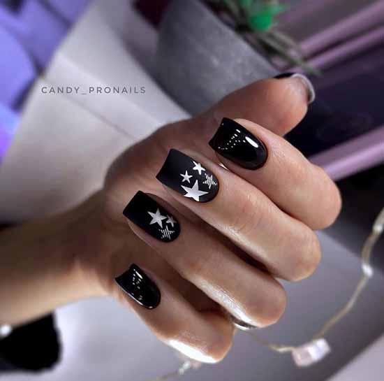 Black manicure 2021: photo, original design