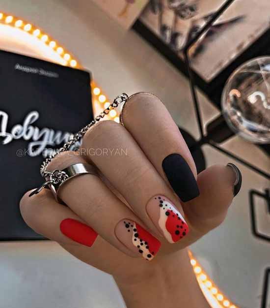 Black manicure 2021: photo, original design