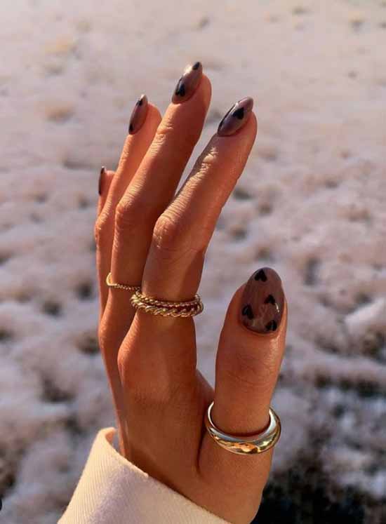 Black manicure 2021: photo, original design