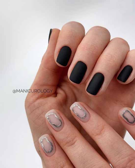 Black manicure 2021: photo, original design