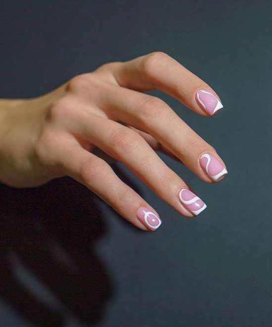 Elegant French manicure