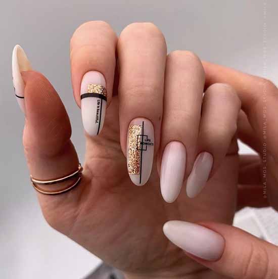 Nude long nails