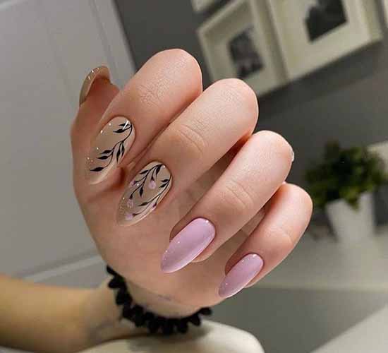 Beige and pink elegant manicure