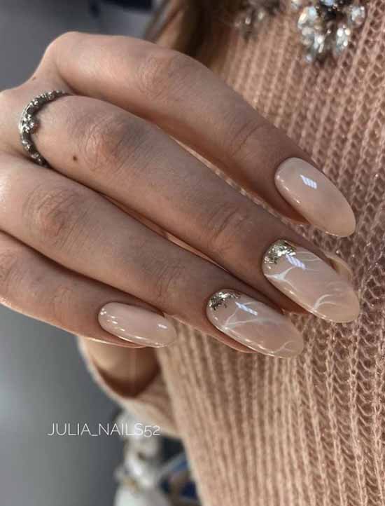 Elegant manicure 2021: photo, delicate nail design