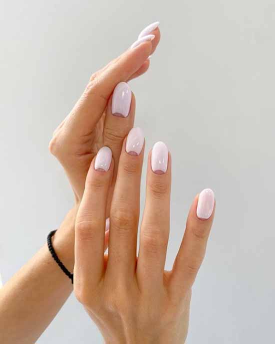 Elegant moon manicure