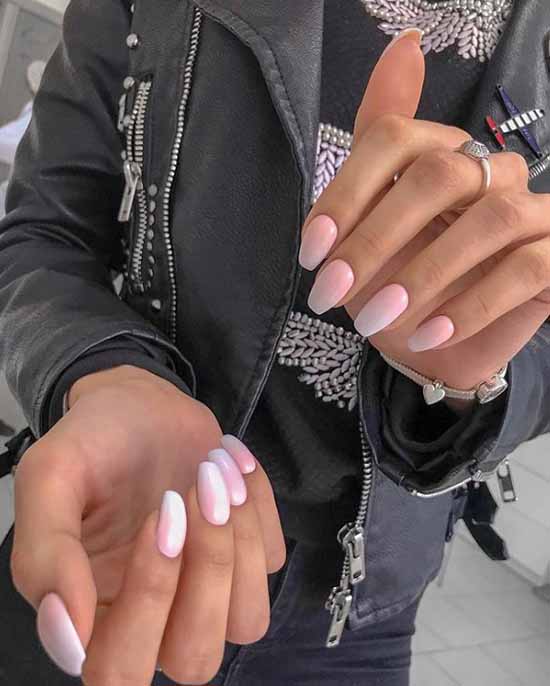 Delicate elegant gradient on the nails