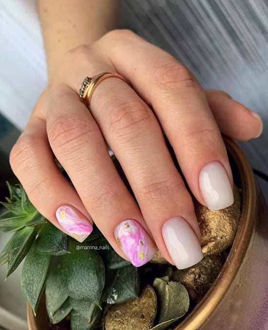 Elegant manicure 2021: photo, delicate nail design